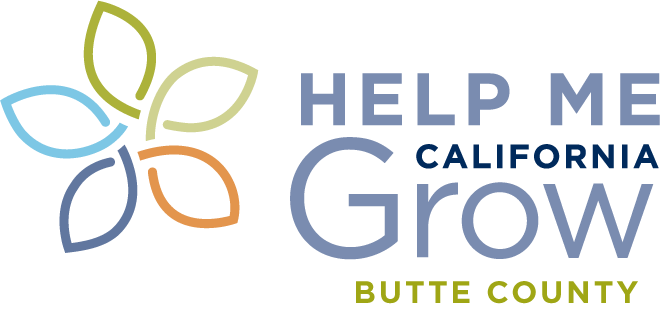 Help Me Grow Butte County logo with multi-colored flower design